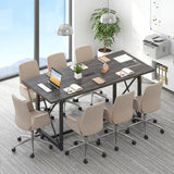 Conference Table with Power Outlets Seats 6-8 People for Office