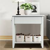 End Table Bedside Sofa End Table Narrow Nightstand with Wooden Legs