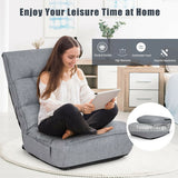 4-Position Adjustable Floor Chair Folding Lazy Sofa