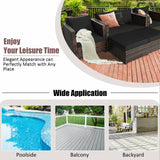 5 Pieces Patio Cushioned Rattan Furniture Set