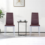 4 pcs PVC Leather Dining Side Chairs Elegant Design