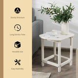18 Inch Weather Resistant Side Table for Garden Yard Patio