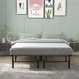 Twin/Full/Queen Size Foldable Metal Platform Bed with Tool-Free Assembly