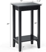 Set of 2 Versatile 2-Tier End Table with Storage Shelf