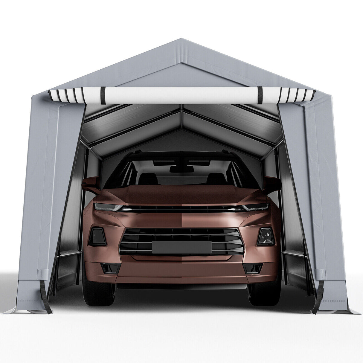 10 x 16/10 x 20 Feet Outdoor Heavy-Duty Carport with 2 Doors