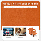 Modern Berber Fleece Single Sofa Chair with Ottoman and Waist Pillow