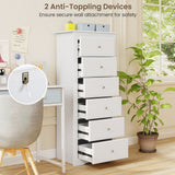 6 Drawers Chest Dresser Clothes Storage Bedroom Furniture Cabinet
