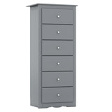6 Drawers Chest Dresser Clothes Storage Bedroom Furniture Cabinet