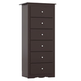 6 Drawers Chest Dresser Clothes Storage Bedroom Furniture Cabinet