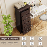 6 Drawers Chest Dresser Clothes Storage Bedroom Furniture Cabinet
