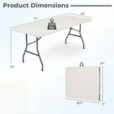 Plastic Fold-in-Half Camping Table