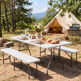 Plastic Fold-in-Half Camping Table