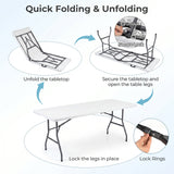 Plastic Fold-in-Half Camping Table