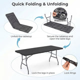 Plastic Fold-in-Half Camping Table