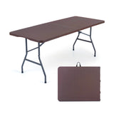 Plastic Fold-in-Half Camping Table