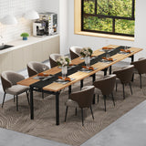 6 Feet Dining Table with Heavy-Duty Metal Frame for 6-8 People-Natural