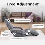 6-Position Adjustable Floor Chair with Adjustable Armrests and Footrest