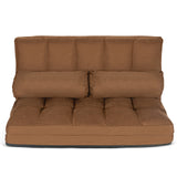 6-Position Foldable Floor Sofa Bed with Detachable Cloth Cover