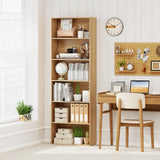 6-Tier Bookcase with 6 Open Shelves and Anti-Toppling Kits
