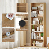 6-Tier Bookcase with 6 Open Shelves and Anti-Toppling Kits