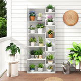 6-Tier Bookshelf Wooden Bookcase with 2 Anti-Tipping Kits Open Display Shelf
