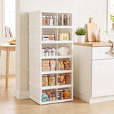 6-Tier Shoe Organizer with Clear Doors and Portable Design for 12 Pairs-White