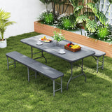 6 Feet Folding HDPE Bench with 1320 LBS Capacity and Handle Lock