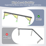 6 Feet Folding HDPE Bench with 1320 LBS Capacity and Handle Lock