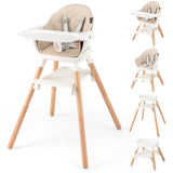 6-in-1 Baby High Chair with Removable Dishwasher and Safe Tray