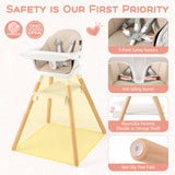 6-in-1 Baby High Chair with Removable Dishwasher and Safe Tray
