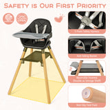 6-in-1 Baby High Chair with Removable Dishwasher and Safe Tray