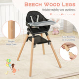 6-in-1 Baby High Chair with Removable Dishwasher and Safe Tray