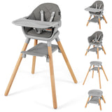 6-in-1 Baby High Chair with Removable Dishwasher and Safe Tray