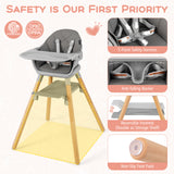 6-in-1 Baby High Chair with Removable Dishwasher and Safe Tray
