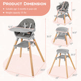 6-in-1 Baby High Chair with Removable Dishwasher and Safe Tray