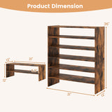 6-tier Shoe Rack with Anti-tipping Device for Entryway