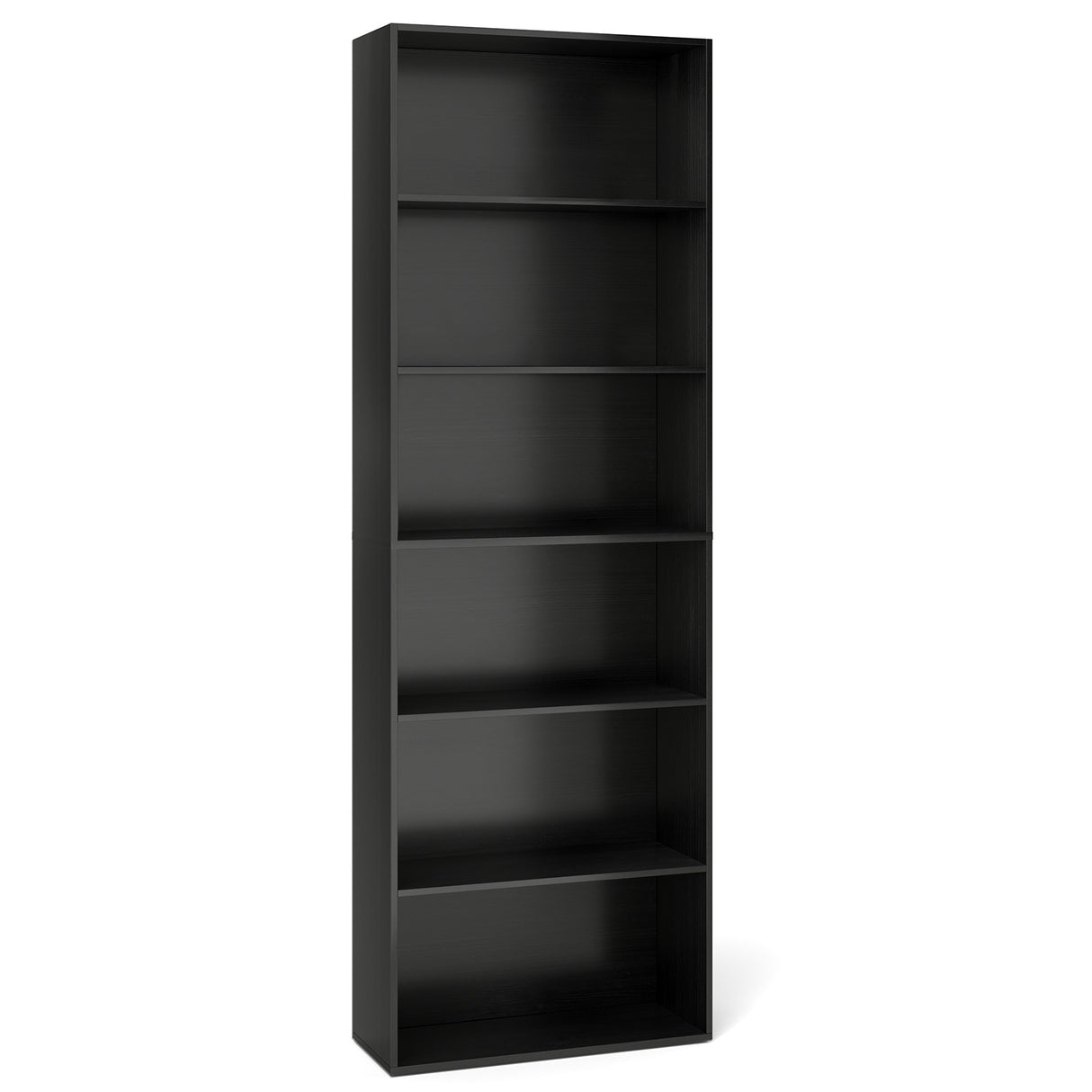 6-Tier Bookcase with 6 Open Shelves and Anti-Toppling Kits