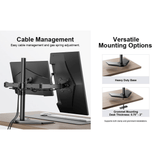 ErgoAV Motion Desk Stand for Dual Monitors 13" to 27" up to 22lbs