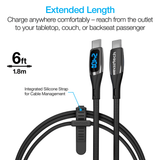 Naztech DigiWATT USB-C to USB-C Digital LED Cable 6ft