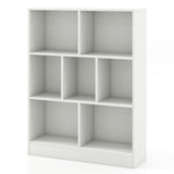 7-Section Freestanding Bookshelf for Kids Room Classroom Daycare Nursery