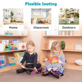 6 Pieces Multifunctional Hexagon Toddler Floor Cushions Classroom Seating with Handles-Multicolor