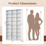 70 Inch Tall Bookshelf 24 Cube Storage Organizer with Adjustable Shelves