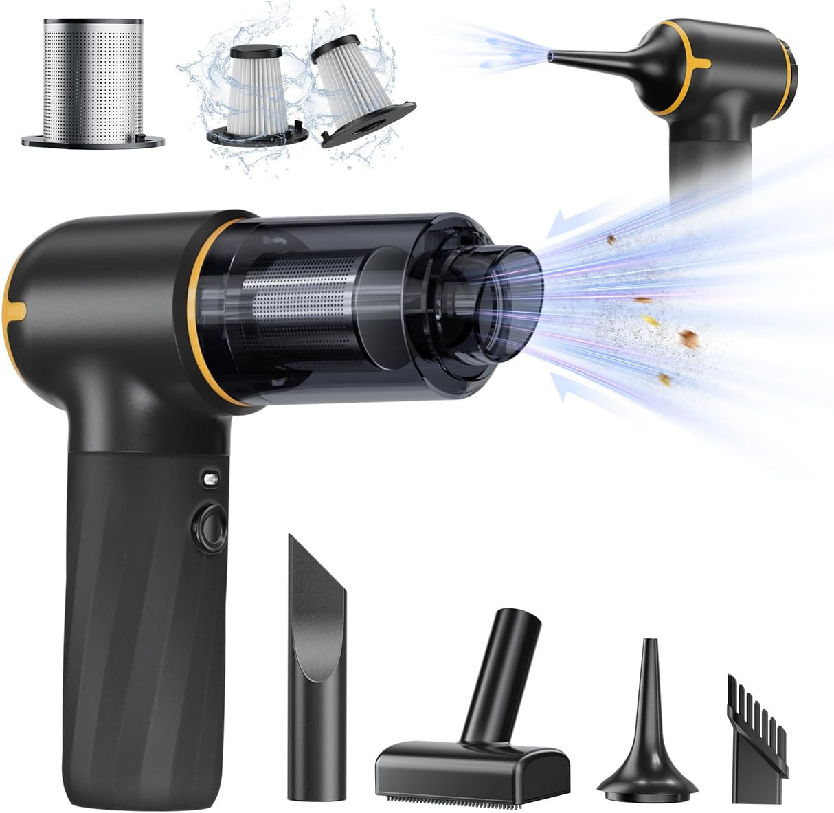 4-IN-1 Car Vacuum Portable Cordless - 12000Pa