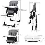 4-in-1 High Chair-Booster Seat with Adjustable Height and Recline