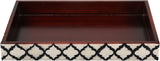 Vanity Trays Moroccan Pattern Bone & Resin Inlay Collection in 10x6, Black & White