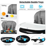 4-in-1 High Chair-Booster Seat with Adjustable Height and Recline