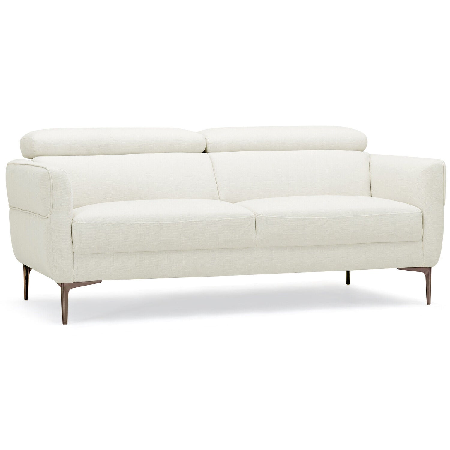 72.5 Inch Modern Fabric Loveseat Sofa Couch with Adjustable Headrest