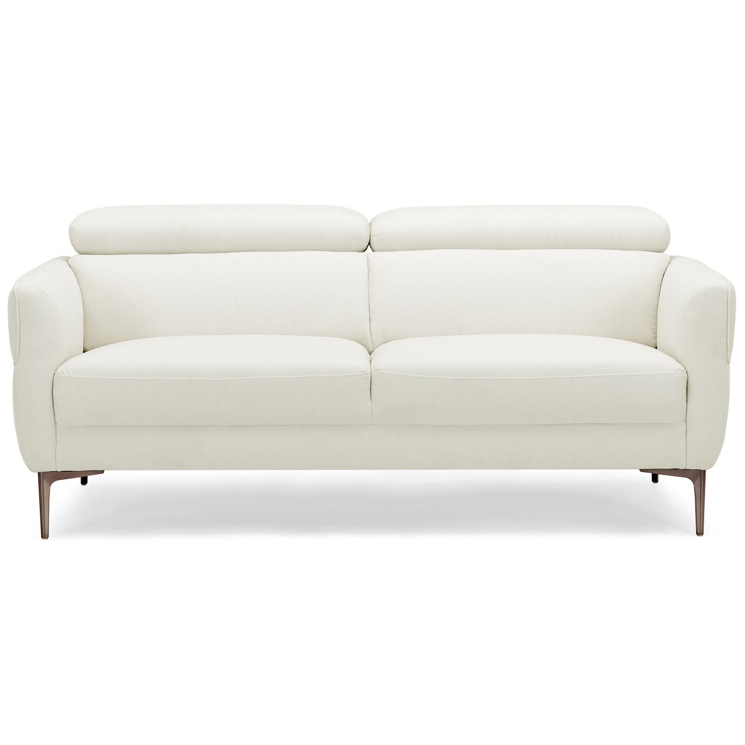 72.5 Inch Modern Fabric Loveseat Sofa Couch with Adjustable Headrest