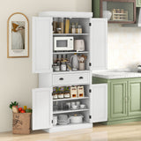 Cupboard Freestanding Kitchen Cabinet w/ Adjustable Shelves