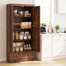 72 Inch Tall Kitchen Pantry Cabinet Farmhouse Wooden Cupboard with 2 Doors